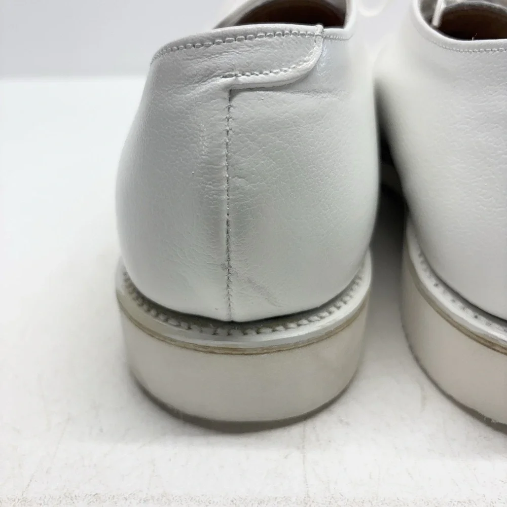 Alden 427 White Calfskin Plain Toe Dover Blucher Derby Shoes Men's Size 9.5 C/E